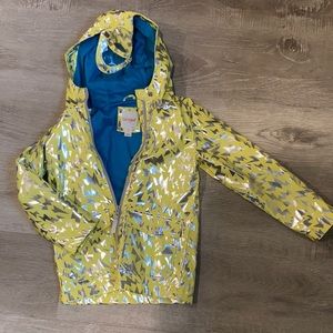 Yellow girls rain jacket 5T barely worn